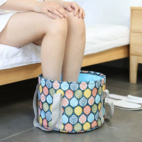 Portable Foldable Foot Bath Basin for Travel and Home Use, Insulated Leg Soaking Tub