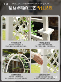 Outdoor Anti-Corrosion Wood Archway Pergola for Climbing Plants and Roses
