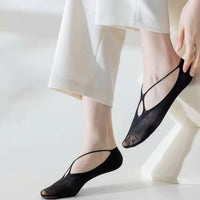 Women's Bowknot Fishnet Ankle Socks - Thin, Breathable & Stylish