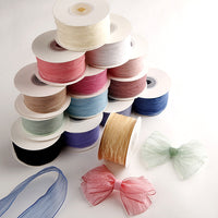 Wrinkled Organza Ribbon for DIY Crafts, Hair Accessories, Floral Arrangements, and Gift Wrapping