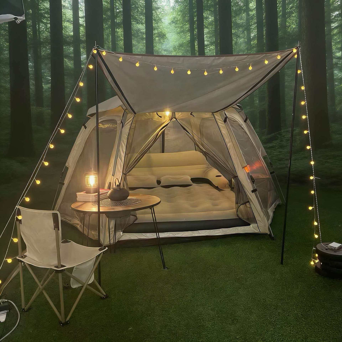 Portable Automatic Pop-Up Hexagonal Camping Tent for 5-8 People
