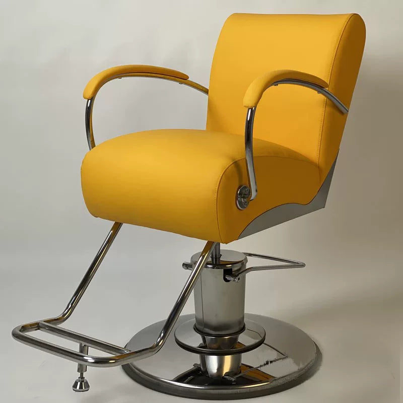 Modern Stainless Steel Hydraulic Reclining Barber Chair for Salon