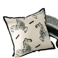 Luxury Zebra Print Throw Pillow Cover / Pillow with Insert for Sofa & Bay Window