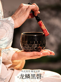 Tibetan Singing Bowl for Meditation and Yoga, Brass Sound Bowl for Healing and Relaxation