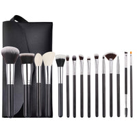 15-Piece Professional Makeup Brush Set with Soft Bristles for Face and Eyes