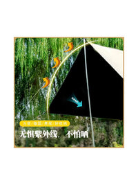 Outdoor Portable Sunshade Tarp Tent, Thickened Black Glue Oxford Cloth, Rainproof UV Protection for Camping