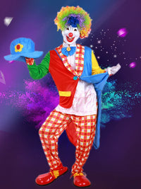 Adult Clown Costume Set for Halloween Cosplay and Stage Performance