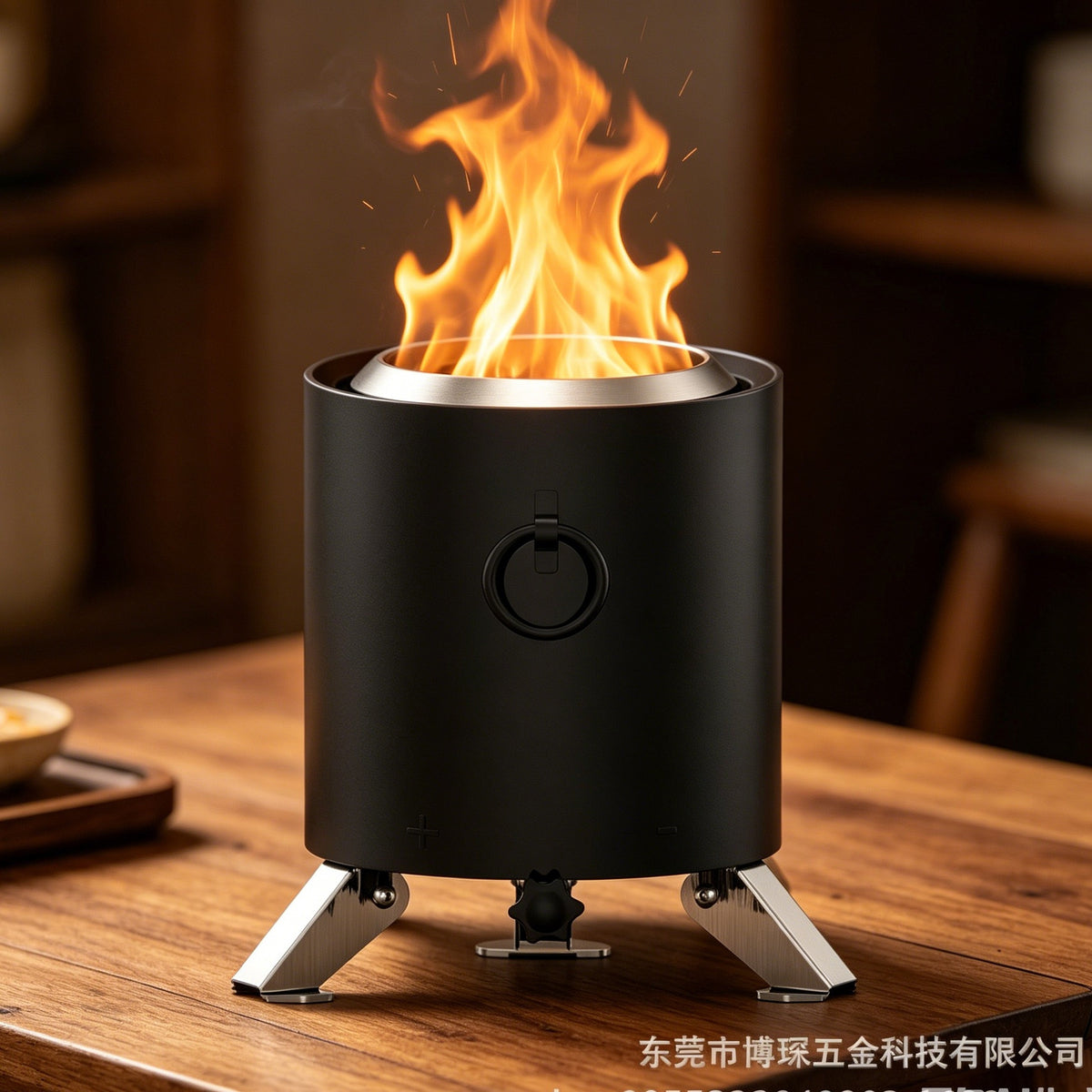 Portable 6-inch Wood Pellet Burning Smokeless Fire Pit for Camping and Picnics