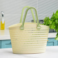 Portable Drainable Storage Basket for Laundry, Bath, and Shopping
