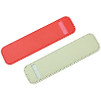 Korean Style PU Leather Pencil Case Pen Pouch for Students Portable Stationery Storage
