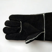 Heat Resistant Leather Welding Gloves for Fireplace Oven BBQ