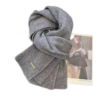 Knitted Winter Scarf for Women, Solid Color Short Neck Warmer