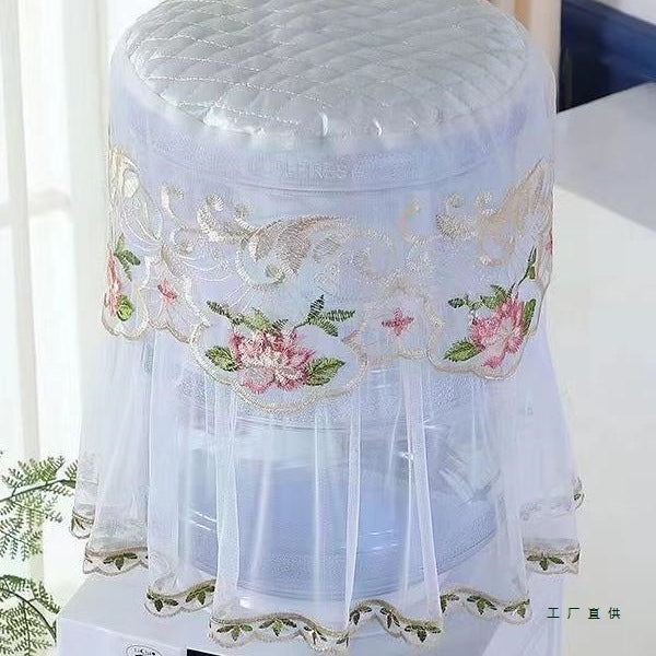 Water Dispenser Dust Cover with Lace Embroidery for Bottled Water
