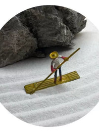 Zen Garden Miniature Boat Ornaments for Micro Landscape Decor