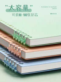 A4/B5 Loose Leaf Notebook Cover with Binder Rings, DIY Detachable Soft Plastic Shell for Refillable Journals