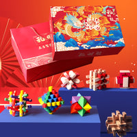 Kongming Luban Lock Puzzle Box Set for Kids, Educational Brain Teaser Toy