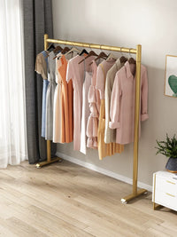 Heavy-Duty Single Rod Garment Rack for Balcony and Indoor Use