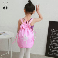 Kids' Ballet Dance Bag Drawstring Backpack for Girls - Practice Wear & Accessories Storage