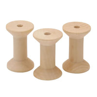 Handmade DIY Accessories Retro Wooden Spool Thread Holder Raw Wood Color