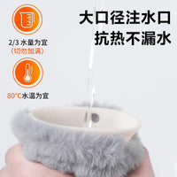 Extra Long Hot Water Bottle with Cover for Bed and Feet Warming