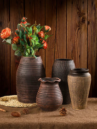 Chinese Retro Ceramic Vase for Hydroponic or Dried Flowers, Living Room Decor