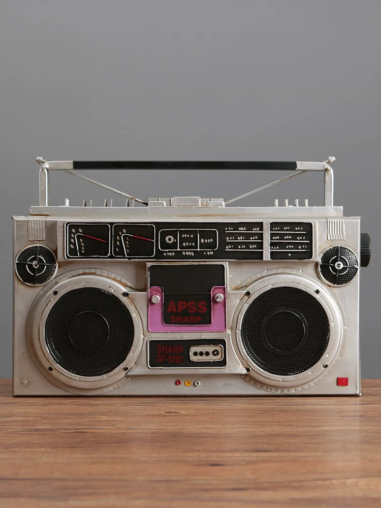 Retro Decorative Model Ornaments: Typewriter, Gramophone, Radio, TV, Projector, Camera