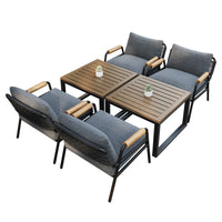 Outdoor Patio Garden Dining Table and Chair Set for Cafe Bistro Commercial Use