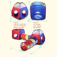 Kids Pop-Up Play Tent and Tunnel Set, Foldable Indoor/Outdoor Crawl Tunnel Toy
