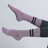 Anti-Slip Toeless Yoga Socks with Arch Compression for Women