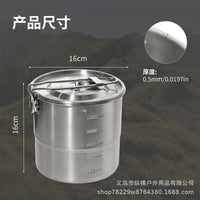 304 Stainless Steel Camping Cookware Set with Portable Storage Bag for Outdoor Cooking BBQ