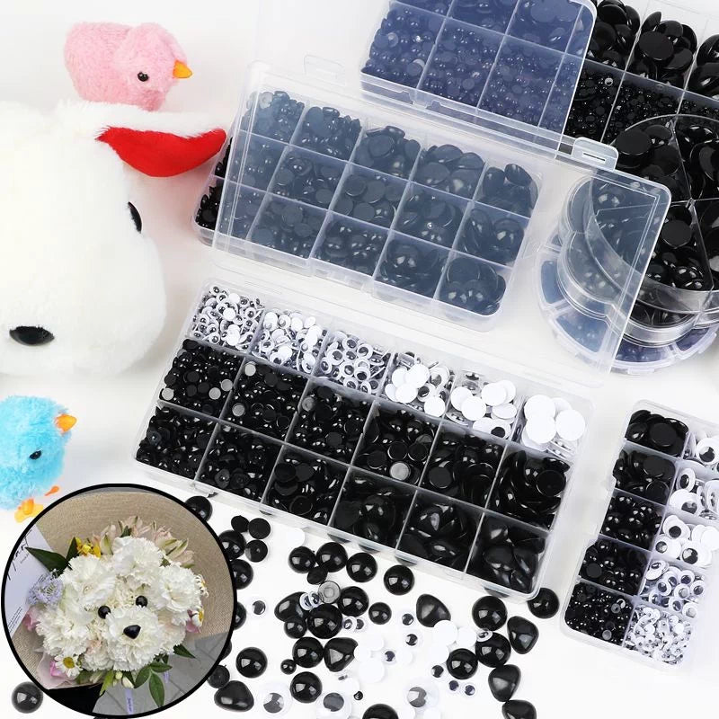 DIY Craft Safety Eyes and Noses for Plush Toys and Dolls