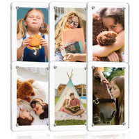 Magnetic Acrylic Photo Frame for Instant Photos and Refrigerator Display, 6x9cm