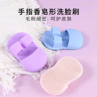 Mini Silicone Finger Facial Cleansing Brush for Massage and Makeup Removal, Portable Blackhead Remover
