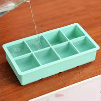 Silicone Ice Cube Tray, Easy-Release Large Square Ice Mold for Drinks and Whiskey