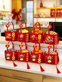 Decorative Opening Ceremony Mini Basket Ornament for Store Anniversaries and Events