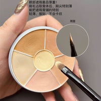 Precision Flat Concealer Brush for Blemishes, Dark Circles, and Fine Lines