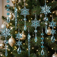 Christmas Acrylic Snowflake Icicle Ornaments Set