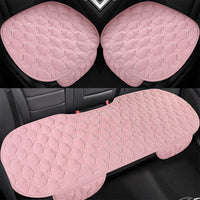 Winter Plush Car Seat Cushion Set - Backless, Non-Slip, Warm, Three-Piece or Rear Seat Options