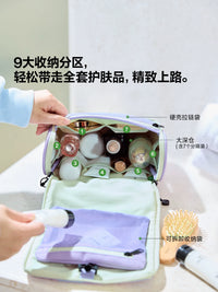 Blymay Foldable Hanging Toiletry Bag Large Capacity Travel Organizer for Women