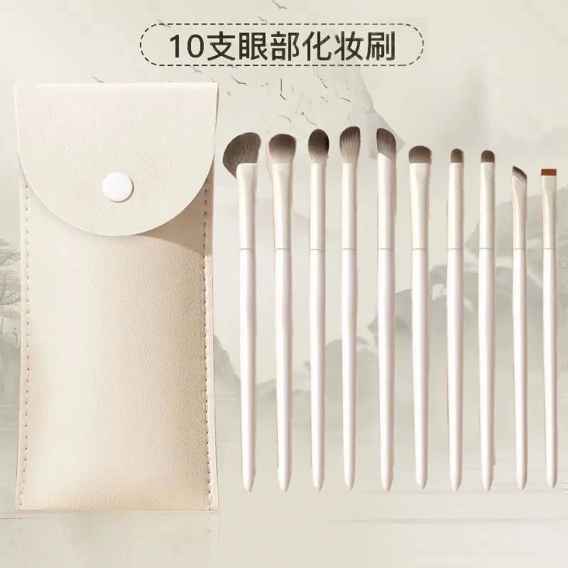 Professional Eye Makeup Brush Set - Eyeshadow, Blush, Contour, Highlight, Nose Shadow Brushes for Beginners
