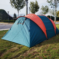 Large Capacity 2-Room 1-Hall Camping Tent with External Support