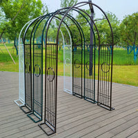 Chinese Style Garden Arch Trellis for Climbing Plants, Roses, and Grapes