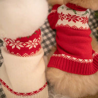Pet New Year Knitted Sweater for Small Dogs and Cats