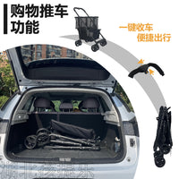 Doogo Portable Folding Shopping Cart with Wheels for Outdoor Camping and Home Use