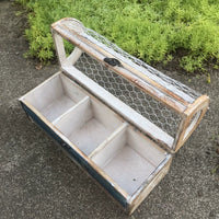 American Country Style Solid Wood Planter Box Outdoor Garden Decor Storage Organizer