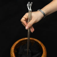Charcoal Stove Crane Fire Chopsticks Brass Tongs Tea Ceremony Accessories