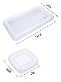 Inflatable Floating Serving Bar for Pool Parties and Picnics, Drink and Salad Ice Tray