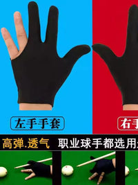 Billiard Pool Cue Glove, 3-Finger Left/Right Hand High Elasticity Club Gloves
