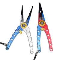 Lure Fishing Pliers, Aluminum Alloy Multi-functional Fish Control Pliers with Lanyard and Bag for Outdoor Use