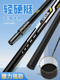 JiaDiaoni Carbon Fiber Fishing Landing Net Pole, Ultralight and Super Hard, Telescopic for Large Fish